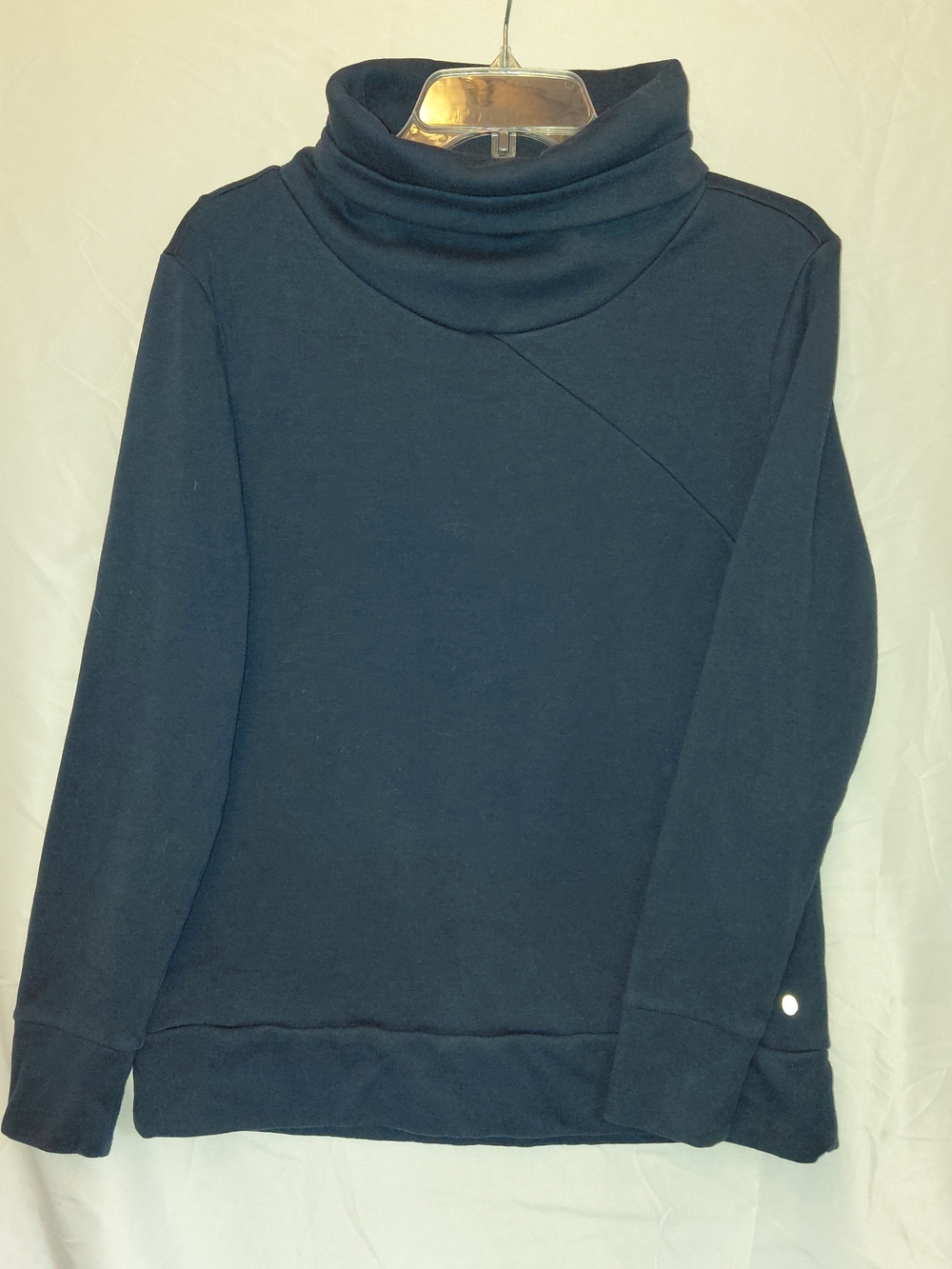 Apana Navy Cowl Neck Pullover